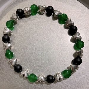 Hand made beaded charm bracelet